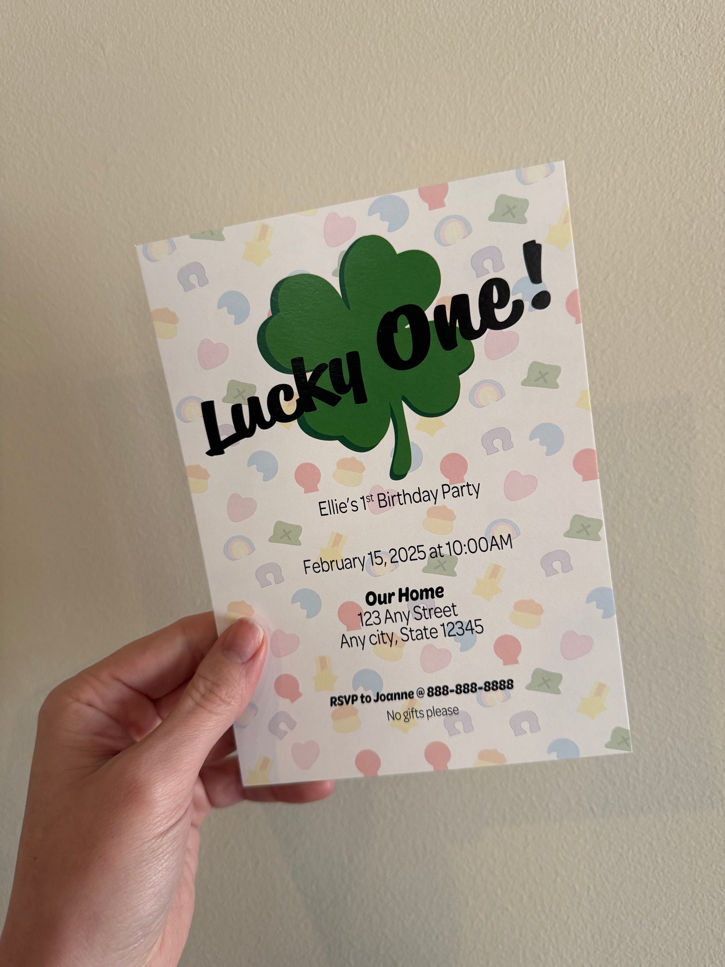 "Lucky One" St. Patrick’s Day Birthday Invitations